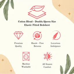 Homio Navy Blue Floral 250 TC Queen Bedsheet with 2 Pillow Covers image 4