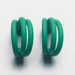 Maansh Coral Contemporary Half Hoop Earrings image 2