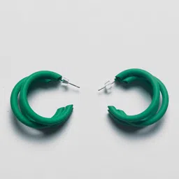 Maansh Coral Contemporary Half Hoop Earrings image 3