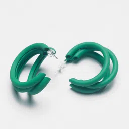 Maansh Coral Contemporary Half Hoop Earrings image 4