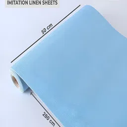Kuber Industries Blue 3 Pieces Textured Self-Adhesive Imitation Linen Wall Sheet Sticker-picture-37