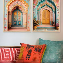 Kotart Blue & Brown 2 Pieces Wooden Wall Arts-picture-21