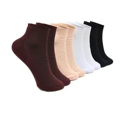 NESKA MODA Women Set Of 4 Ankle Length Cotton Socks-picture-16