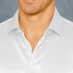 OQUENT Men Standard Fit Solid Spread Collar Casual Shirt image 3