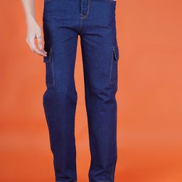 SZN Men Classic Mid-Rise Slim Fit Clean Look Stretchable Jeans-picture-33