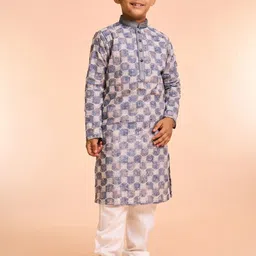 Manyavar Boys Woven Design Kurta with Pyjama-picture-17