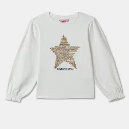 R&B Girls Embellished Puff Sleeve Cotton Top-picture-30