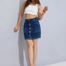 STORMY JEANS A-Line Mini Skirt image 2