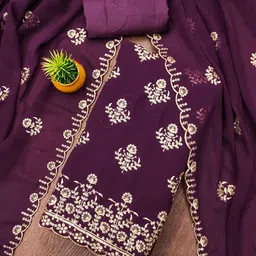Rangtulika Ethnics Embroidered Unstitched Dress Material-picture-36