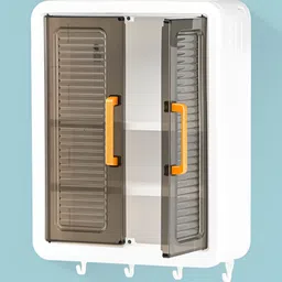 Kuber Industries Black & White 2 Pieces Storage Cabinet Organizer image 4