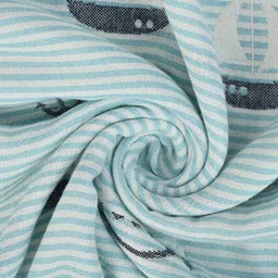 MumsLap Blue & Navy Blue Summer 210 GSM Blanket image 2