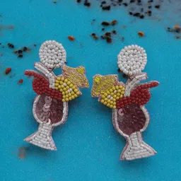 PRIAANSHA CREATIONS Contemporary Beaded Cocktail Studs-picture-19