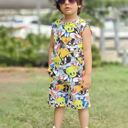 Emblica Unisex Kids Printed T-shirt with Shorts-image-71
