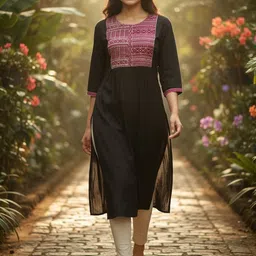 Rangita Embroidered Thread Work Round Neck Straight Kurta-image-42