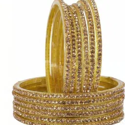 zsp Gold Glass Artificial Stones Bangle image 2