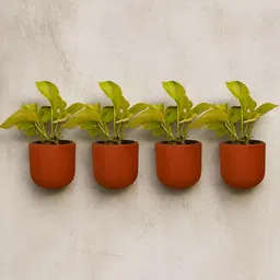 The handicraftian Autumn Red 4 Pieces Small Wall Hanging Planters image 5