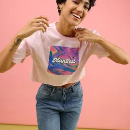 LIMEROAD Women Typography Printed T-shirt-picture-35