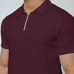 TRIPR Self Design Polo Collar T-Shirt image 2