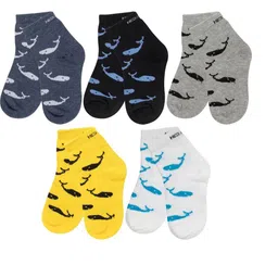 NESKA MODA Kids-Unisex Pack Of 5 Ankle Length Socks image 4