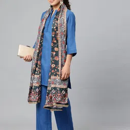 SWI Stylish Ethnic Motifs Printed Gotta Patti Party Dupatta with Mirror Work-image-94