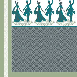 JAIPUR FABRIC Green Ethnic Motifs 220 TC King Bedsheet with 2 Pillow Covers image 3