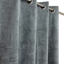 Kiara Creations Grey 2 Pieces Room Darkening Long Door Curtains-image-13