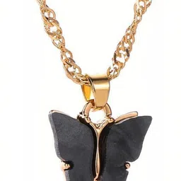 SNH EXPORT Gold-Plated Butterfly-Shaped Jewellery Set image 2