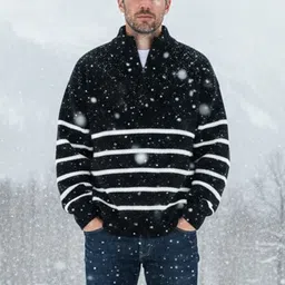 HERE&NOW Men Striped Pullover image 2