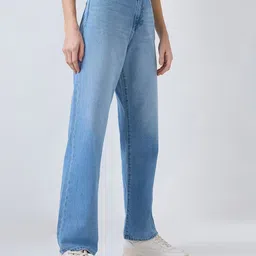 SPYKAR Women Straight Fit High-Rise Clean Look Heavy Fade Cotton Jeans image 2