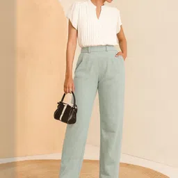 Roadster Women High-Rise Easy Wash Trousers-image-98