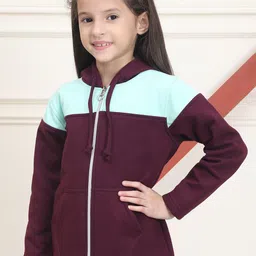 MINI & MING Girls Colourblocked Hooded Sweatshirt image 4