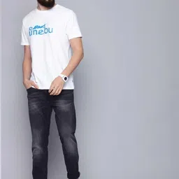 fineblu Men Slim Fit Mid-Rise Heavy Fade Stretchable Jeans image 4