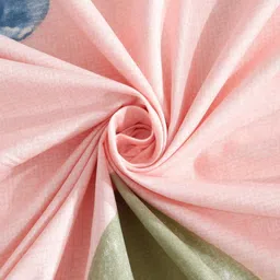 KLOTTHE Pink & Orange Abstract Printed 300 TC Fitted King Bedsheet Set 2.50 m x 2.25 m image 2