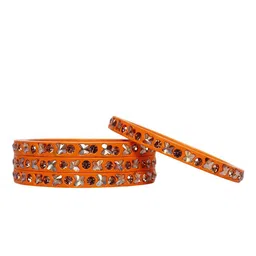 TAJ BRIDAL STORE 4-Pcs Kundan Studded Bangles image 4