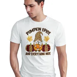 Seekbuylove Men Printed Round Neck Short Sleeves Bio Finish Cotton T-shirt-image-19