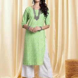 Ethnic basket Women Green Kurtas-picture-15
