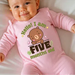 KNITROOT Infants Printed Cotton Rompers image 4