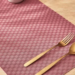 Home Centre Eden 6-Pcs Pink Textured Rectangular Table Placemats-image-14