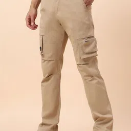 Cantabil Mid-Rise Cargos Trousers image 4