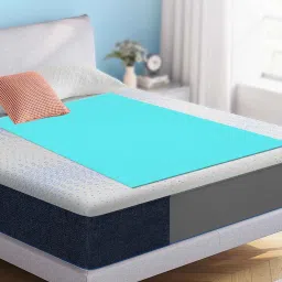 dream care Blue Colour Crib Sheet Single Bed Waterproof Reusable Instadry Extra Absorbent Baby Dry Sheet 220X140 Cms ( Baby Blue) image 1