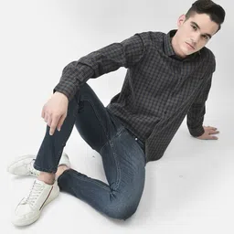 Crimsoune Club Slim Fit Checked Pure Cotton Casual Shirt-image-50