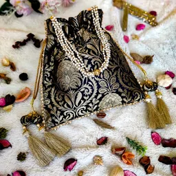 LABEL KANUPRIYA Printed Potli Clutch image 1