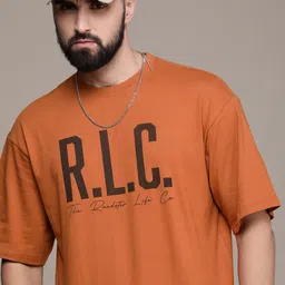 The Roadster Lifestyle Co. Oversized Fit Typography Printed Drop-Shoulder Pure Cotton T-shirt-picture-13