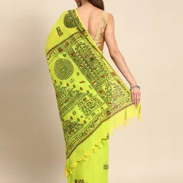 DESH BIDESH Warli Pure Cotton Taant Saree image 3