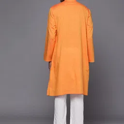 Fabindia Men Orange Kurta image 5
