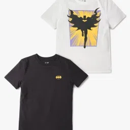 GAP Boys Black And White Regular Fit Character Based Short Sleeves T-Shirt image 1