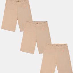 TWIN BIRDS Kids Beige Cotton Skinny Fit Shorts (Pack of 3)-picture-29