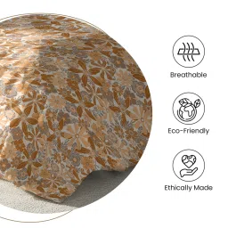 GRES Home 120TC 100% Cotton Double Bedsheet With 2 Pillow Covers - Rustic Orange image 5