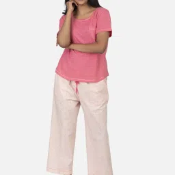 The Calm Collective Peach Ellen Turn-Up Pajama image 2