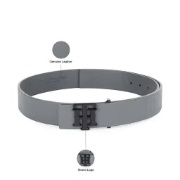 Tommy Hilfiger Johnson Grey Leather Waist Belt for Men image 5